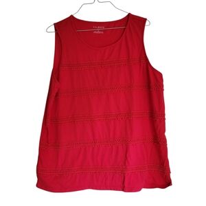 Talbots Red Sleeveless Women's Top